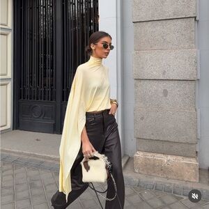 ZARA NWT Asymmetric Flowy Top